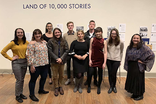 Creative writing students at the 2019 Student Showcase