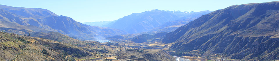 A panoramic view of the Colca Valley