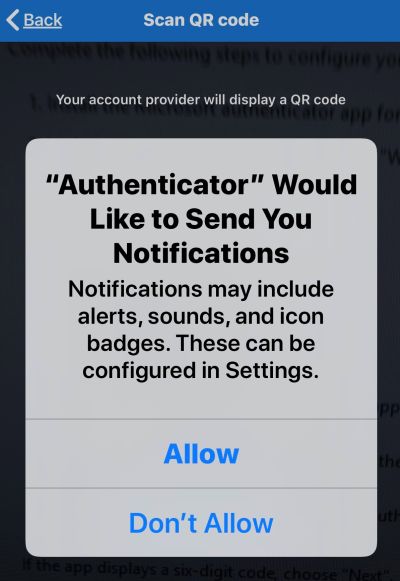 Auth App Allow Notifications