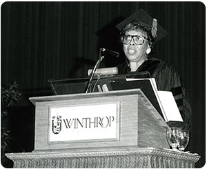 1994: Cynthia Plair Roddey speaking at Winthrop University