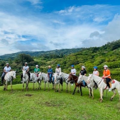 Close Scholars horseback riding in Costa Rica