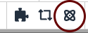 screenshot of the cms toolbar with the component icon circled